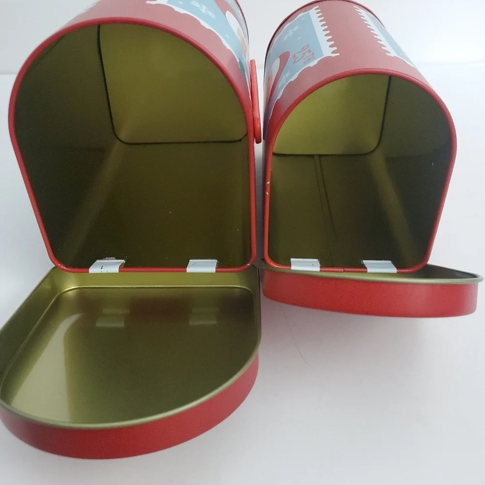 Christmas Santa Tin Mail Box Set